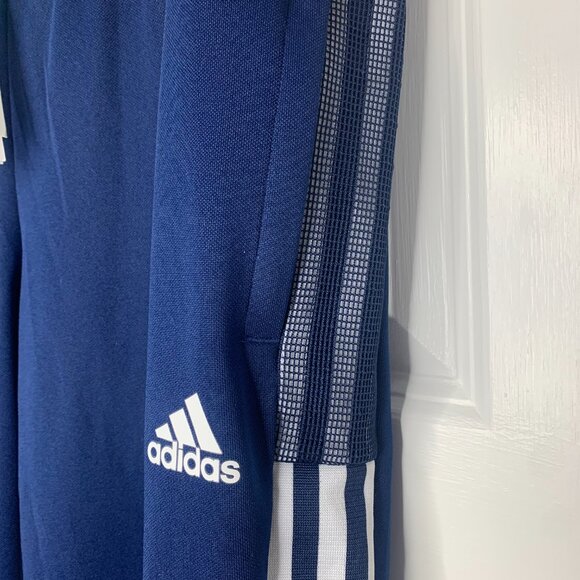 Adidas Men’s Medium Sports Pants – NWL, Blue w/ White Stripes, AEROREADY, Zip An - Picture 4 of 10